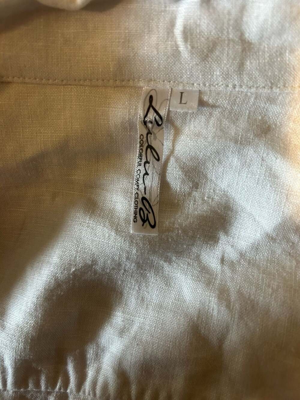 Lulu-B White Linen Raw Edge Button Up Jacket - Picture 3 of 5